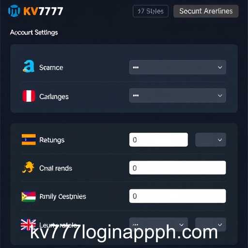 Exploring 'Account Settings' in the KV777 Login App Philippines